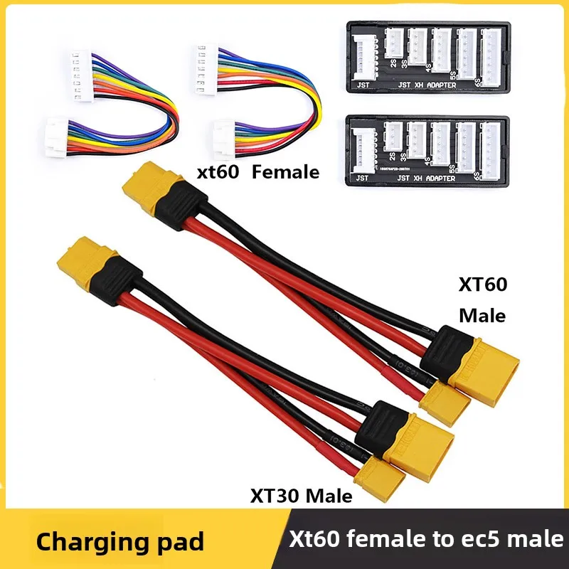 2pcs XT60/XT30/EC5/T Plug Charging Cable +2pcs JST-XH Balance Board For ISDT D2 P10 P20 Hota D6 P6 ToolkitRC M6D Balance Charger