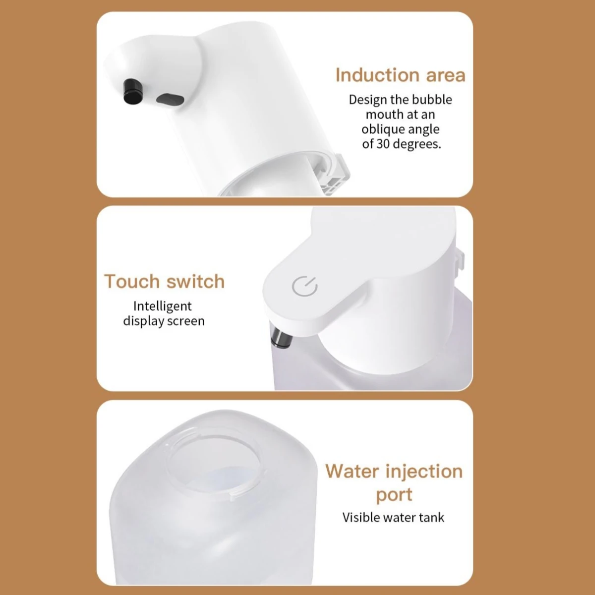 Human Body Induction Hand Wash Dispenser 500ml Visual Capacity Soap Automatic Dispens Suitable For Foam Type Hand Sanitizer