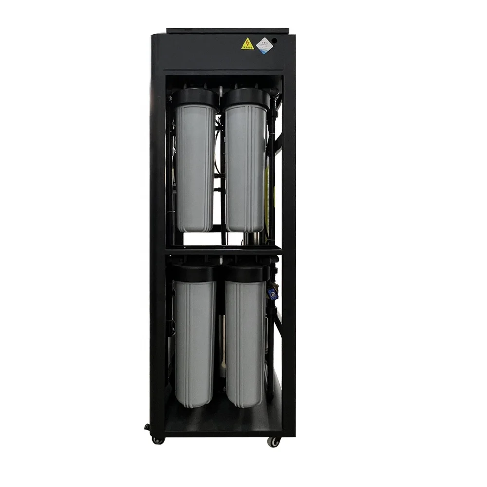 High-Efficiency 0.25T/Hour Reverse Osmosis Water Treatment Equipment 220V High Desalting Rate Pump Pressure Vessel PLC Bearing