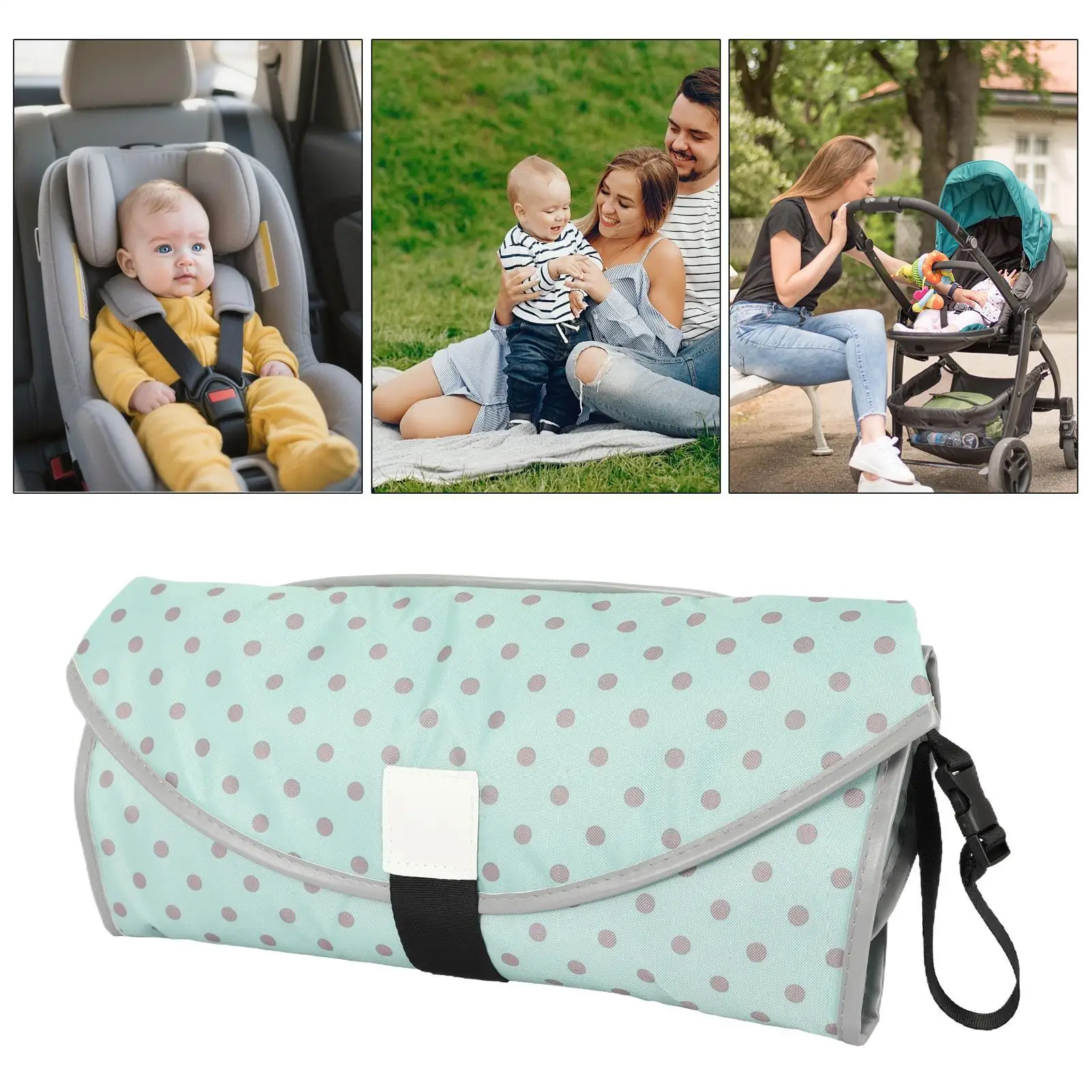 Tapete para troca de fraldas, à prova d'água, viagem, troca de bebê, portátil, secagem de fraldas, capa de mesa para férias ao ar livre
