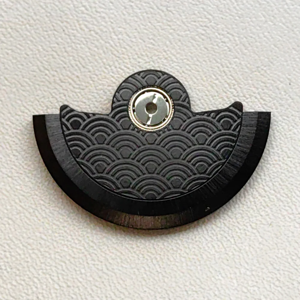 Piezas de martillo de Rotor de movimiento NH35 negro aptas para NH36 NH38 NH39 4R35 7S26 NH35 piezas de Rotor de martillo de peso oscilante de movimiento