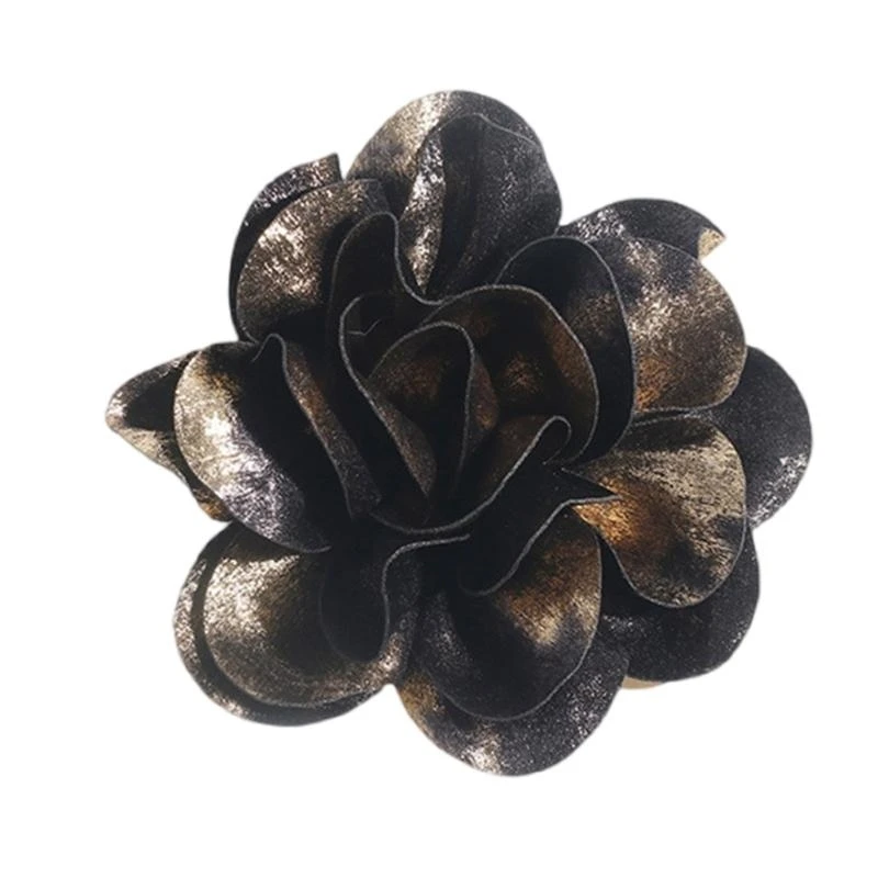 

5asd Elegant Camellia Brooch Collar Pin with Oversized Flower Accessory Collar Lady Brooches Photo Props