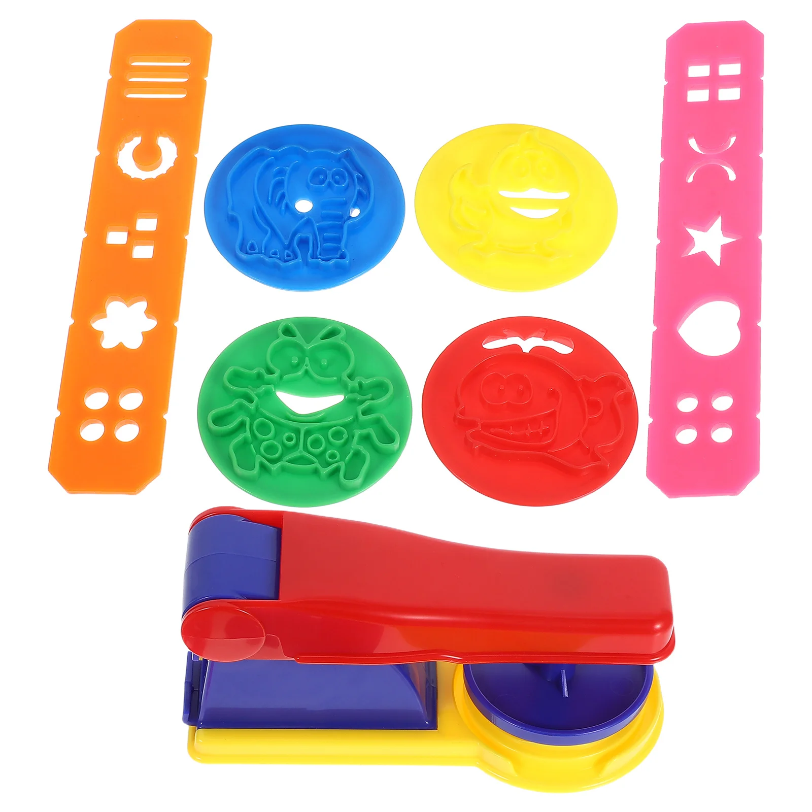 مجموعة واحدة من أدوات صب الطين للأطفال الصغار أدوات بوليمر كلاي ملونة بما في ذلك أشكال المعكرونة وقوالب ضغط كوكي الحيوانية