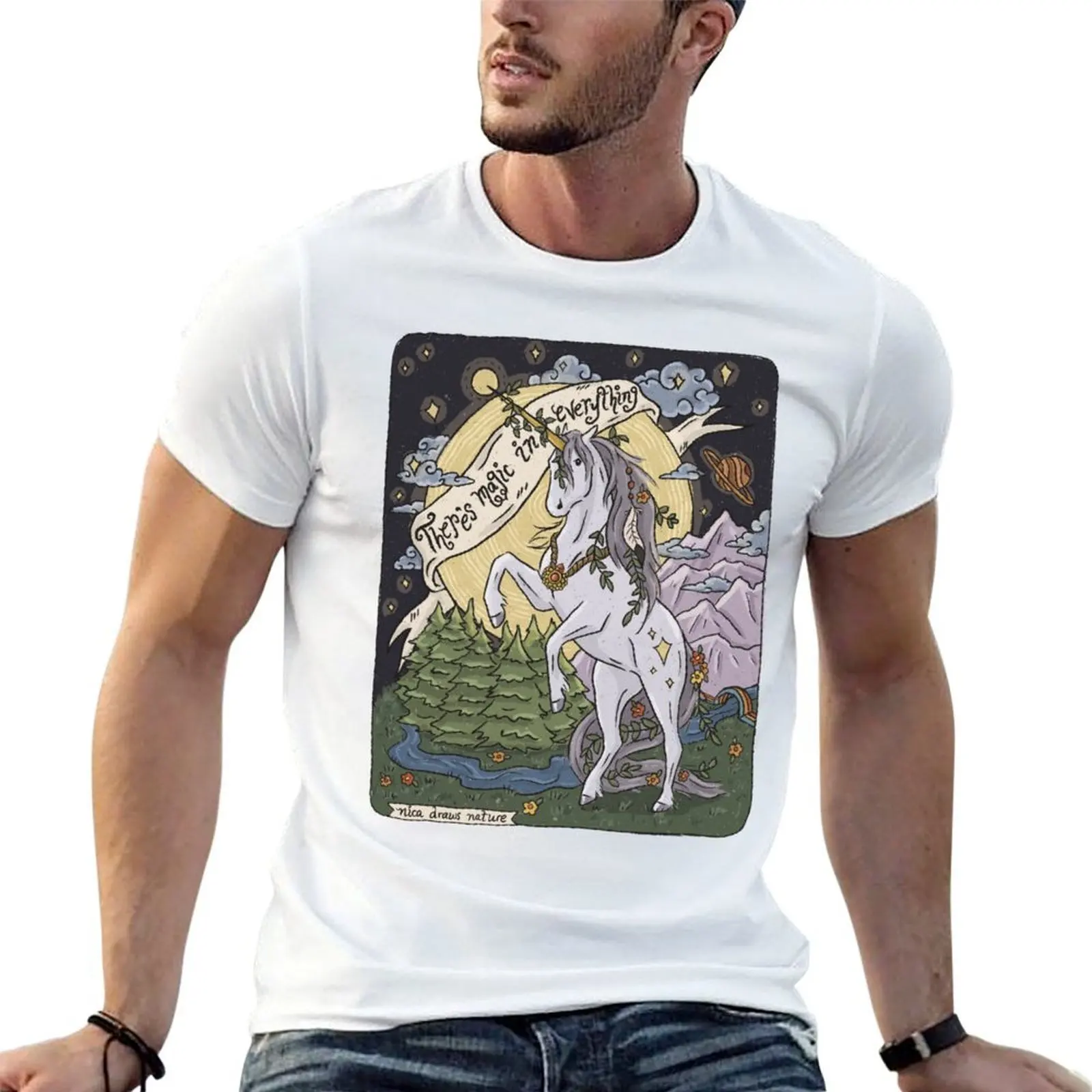 

Футболка «Магия в всем», хлопковая футболка, комплект футболок для мужчин, 100-процентные хлопковые футболки с аниме для мужчин, футболка