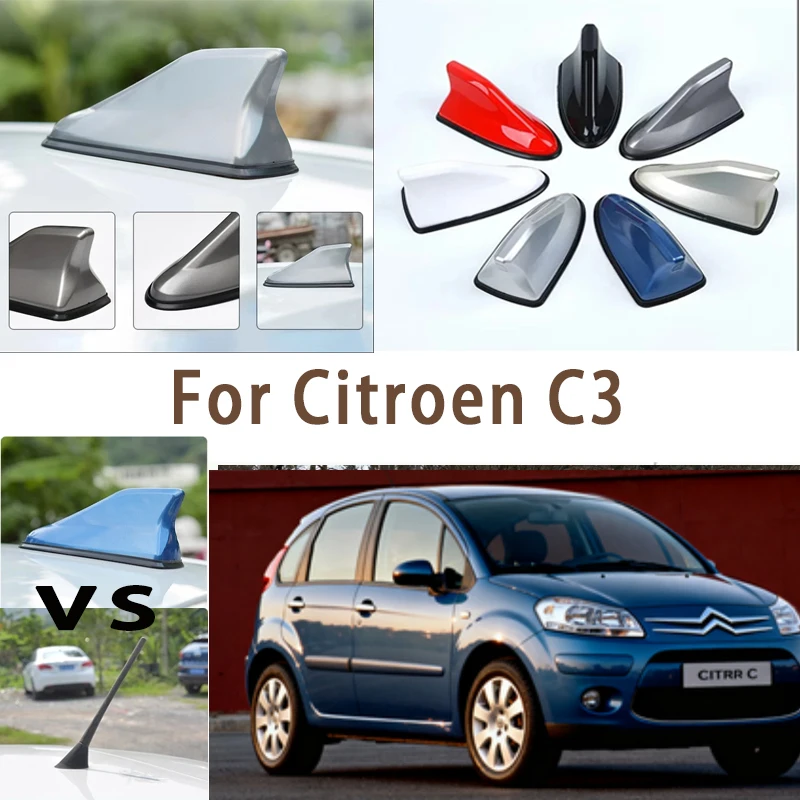 

For Citroen C3 Car Roof Top Mount Shark Fin Aerial Antenna Toppers Auto Radio AM FM Antenna Signal Amplifier Aerial
