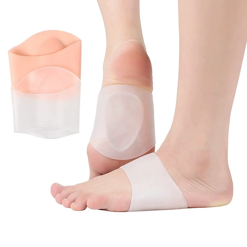 1/5Pairs Silicone Gel Plantar Fasciitis Socks Insole Arch Support Orthopedic Corrector Flat Foot Forefoot Pads Non-slip Cushion
