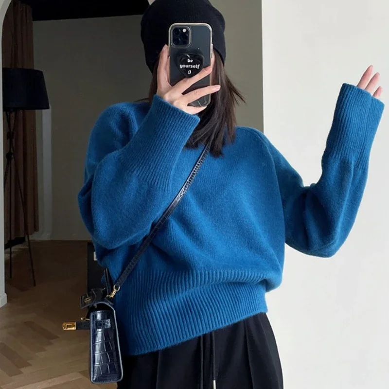 Grundlegende Pullover Frauen 7 Farben Neuankömmlinge bf einfache All-Match lose lässige Harajuku y2k Retro gemütliche Streetwear Studenten Mode