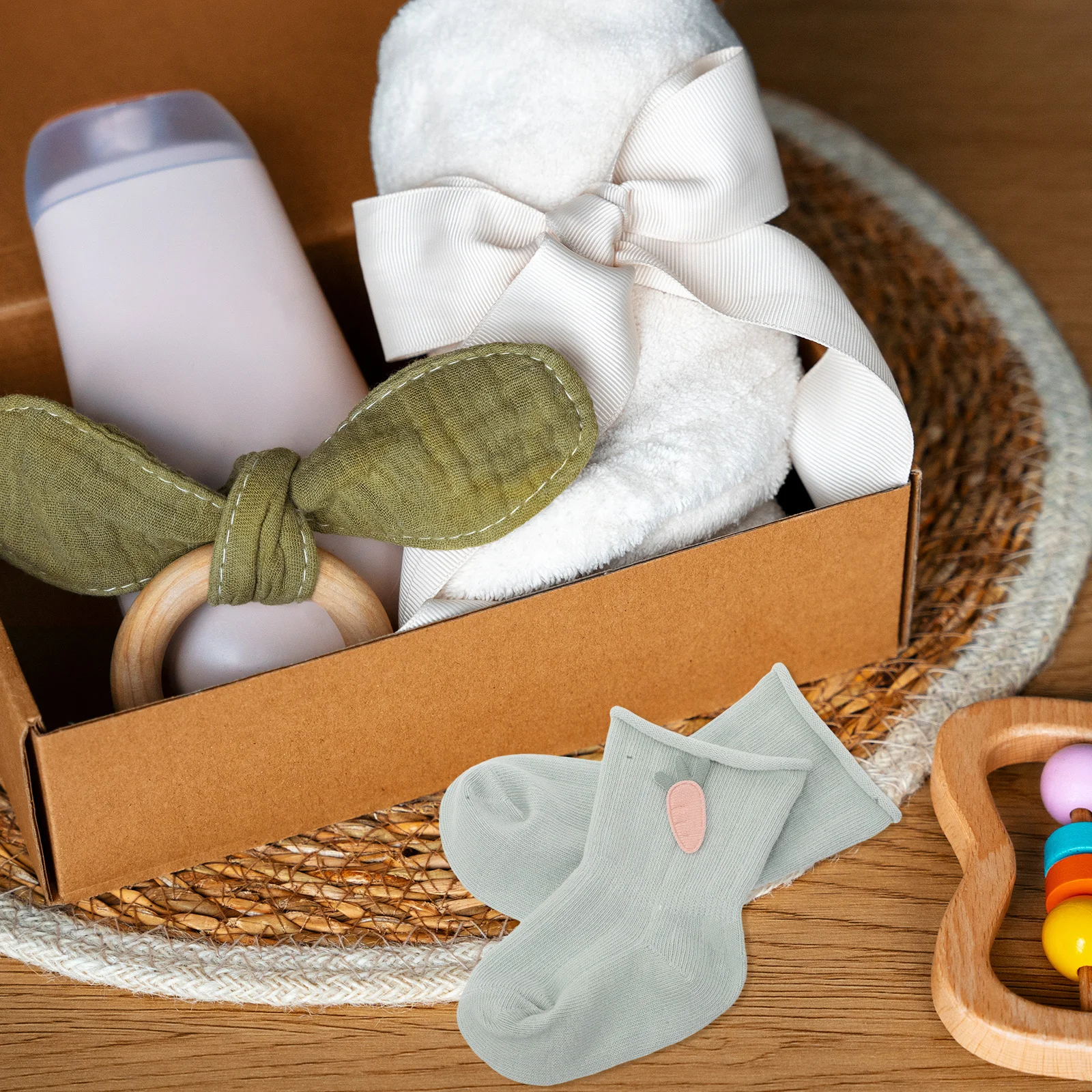 

1Pair Infant Socks Newborn Mid-Calf Cotton Anti-Slip Grip Socks for Babies Toddler Walking Soft Warm Stay-on Cartoon Design