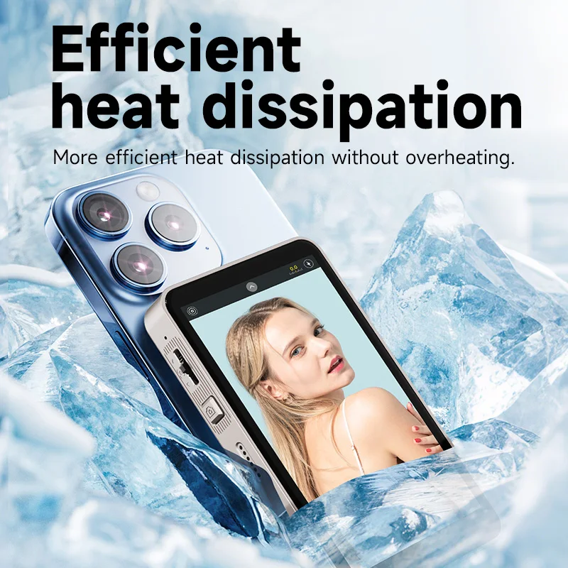 شاشة سيلفي A4 Magsafe لهاتف IPhone، شاشة مراقبة صغيرة مغناطيسية، كاميرا خلفية لاسلكية لمكبر الصوت المدمج المباشر لـ Selfie Vlog