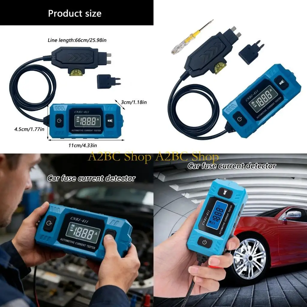 A2BC High Precisions Automotive Fuses Current Tester with Leakage Detection and Fault Diagnosis for Vehicle Circuit Safety