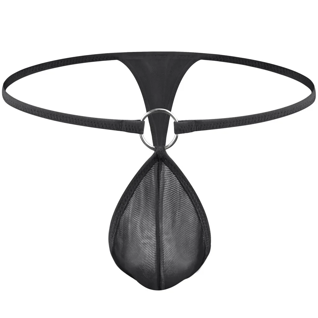 

Эротическое мужское нижнее белье, сексуальное нижнее белье для геев с низкой посадкой, U-образный выпуклый чехол, стринги с Т-образной спинкой, сетчатые дышащие прозрачные трусы, порно стринги с открытой спиной