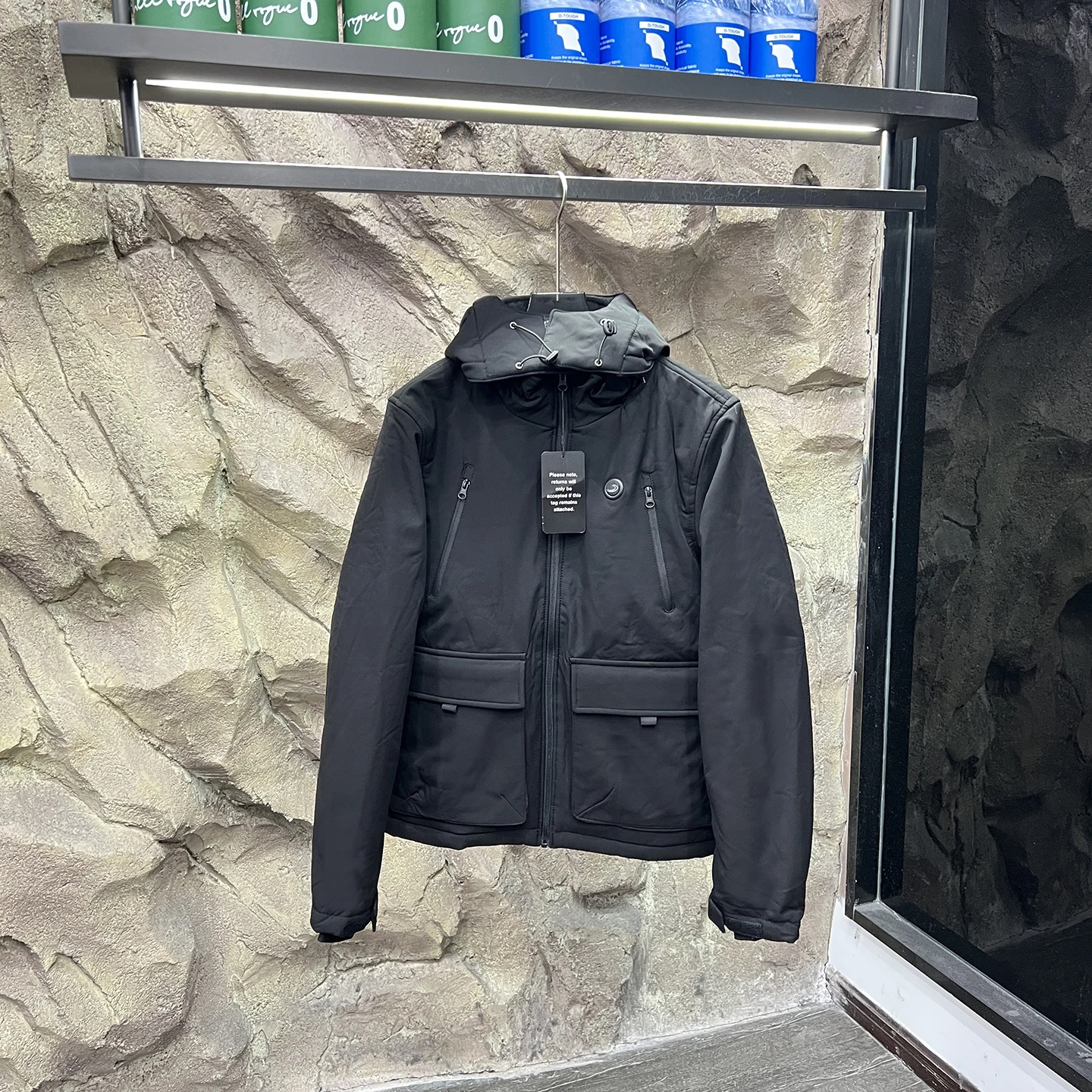 เสื้อแจ็คเก็ตผ้าฝ้ายอุ่นพร้อมฮู้ด ขนาดใหญ่ ให้ความอบอุ่นสำหรับฤดูหนาว เสื้อผ้าลำลองผู้ชาย ทรงพอดีตัว ผลิตจากเส้นใยโพลีเอสเตอร์ แขนยาว