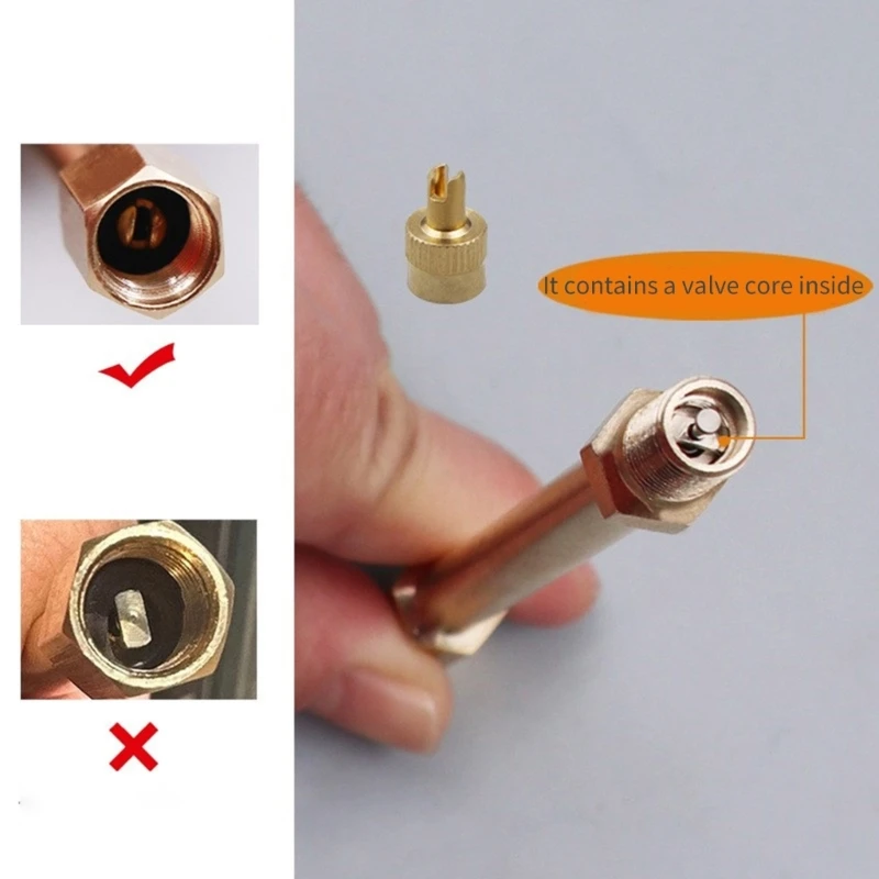 Tire Valves Extension, Straight Tire Valves Stem Extension Brass Adapter for Scooters Mountain Bike Balanced Vehicle