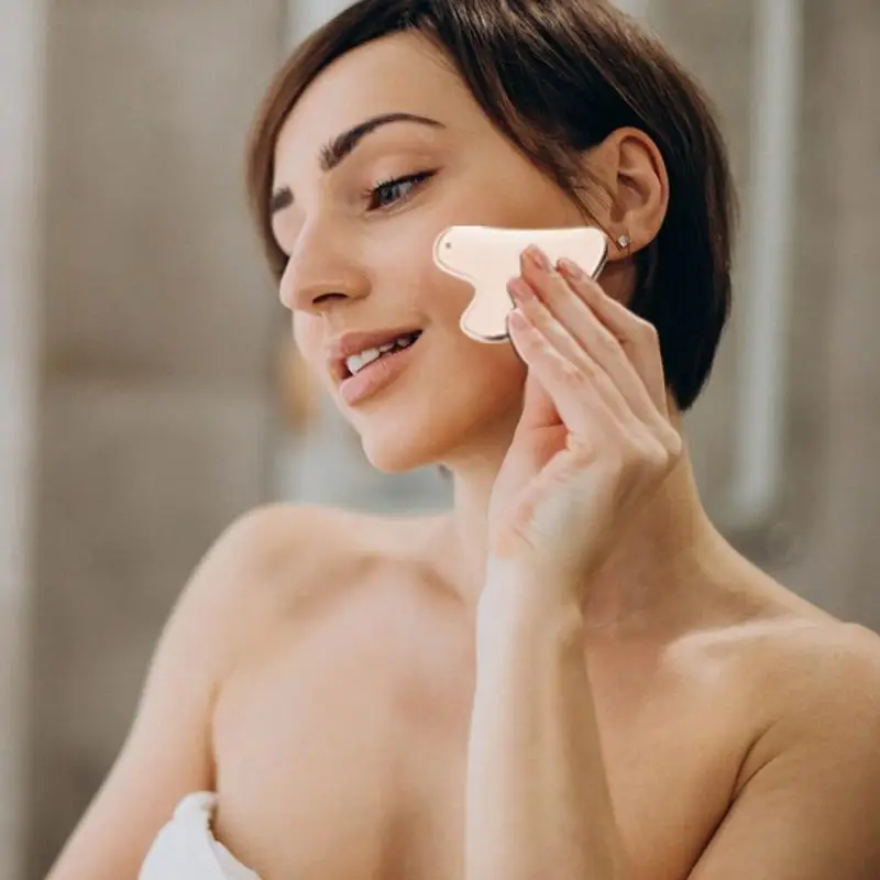 Gua Sha Stone Raspador, Face Sculpting Tool, Ferramenta Facial Portátil, Apertamento Da Pele e Massagem