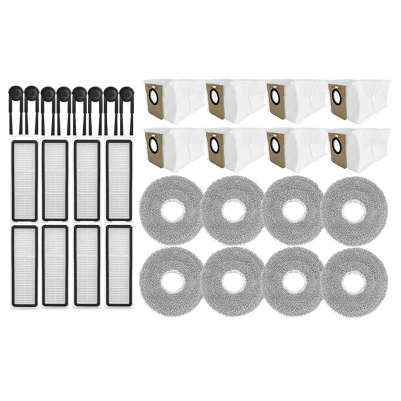 

Комплект запасных частей (32 шт.) для пылесоса Xiaomi Mijia M40S/OV31CN, включает боковую щетку, HEPA-фильтр, салфетку для мытья полов, пылесборник