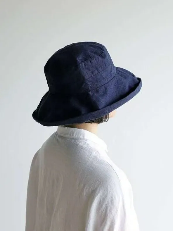 women's-summer-outdoor-hanflax-gingham-fisherman-hat-full-face-uv-protection-sunscreen-hat-versatile-wide-brim-round-top-hat