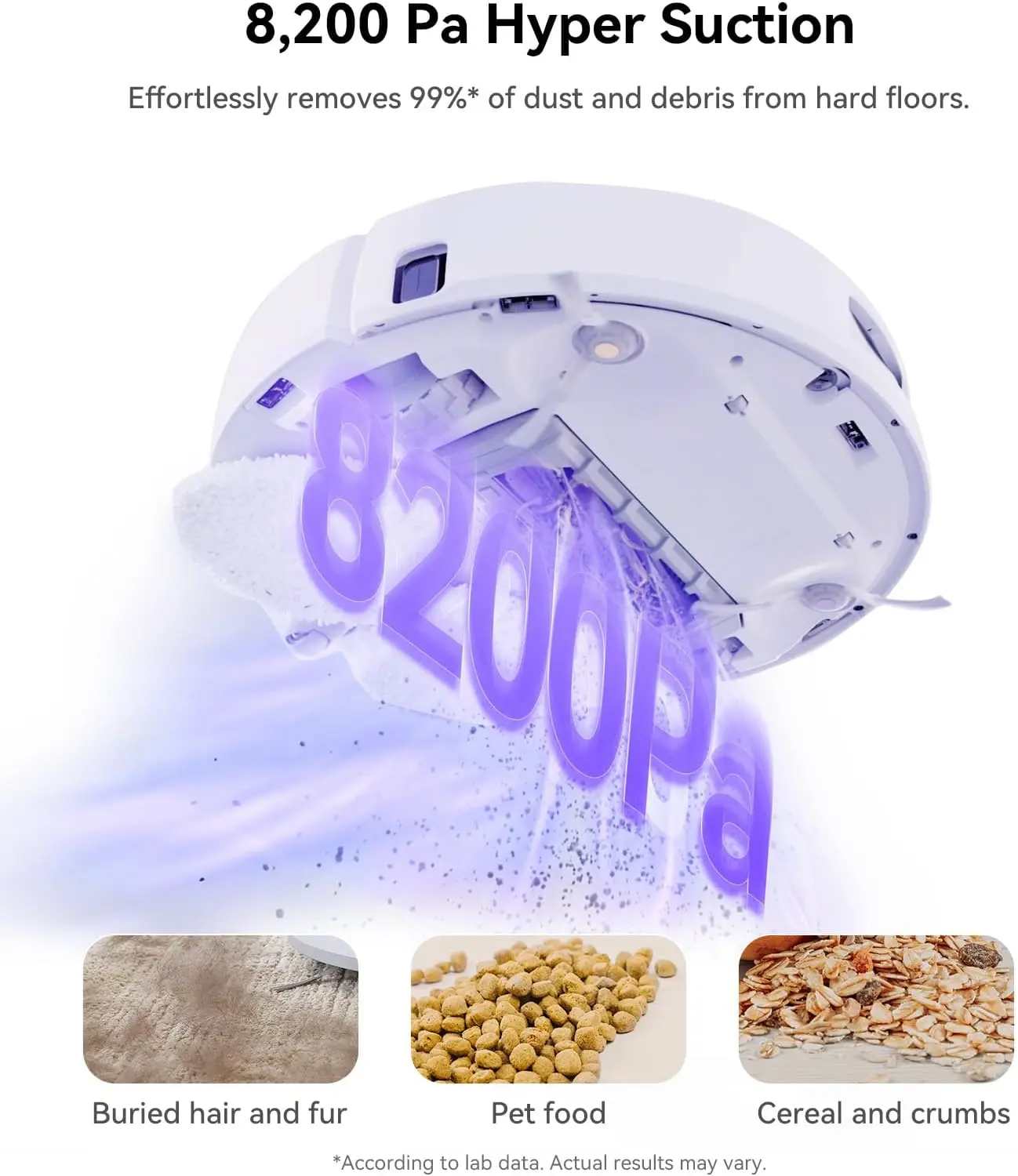 Ultra Robot Vacuum and Mop Combo, 8200Pa Robot Mop & Vacuum, Auto Mop Drying/Washing, Self-Empty, Zero-Tangling