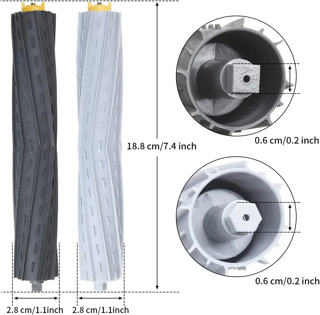 For iRobot Roomba 800 900 Series 850 860 861 866 870 880 890 960 980 Vacuum Cleaner Robot Rubber Brushes Accessories