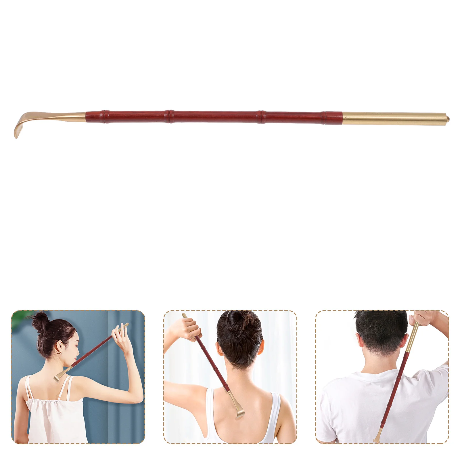 

1Pcs Practical Wooden Back Scratcher Durable Long Reach Anti Itch Massager Comfortable Back Scraping Tool Massager Backslap
