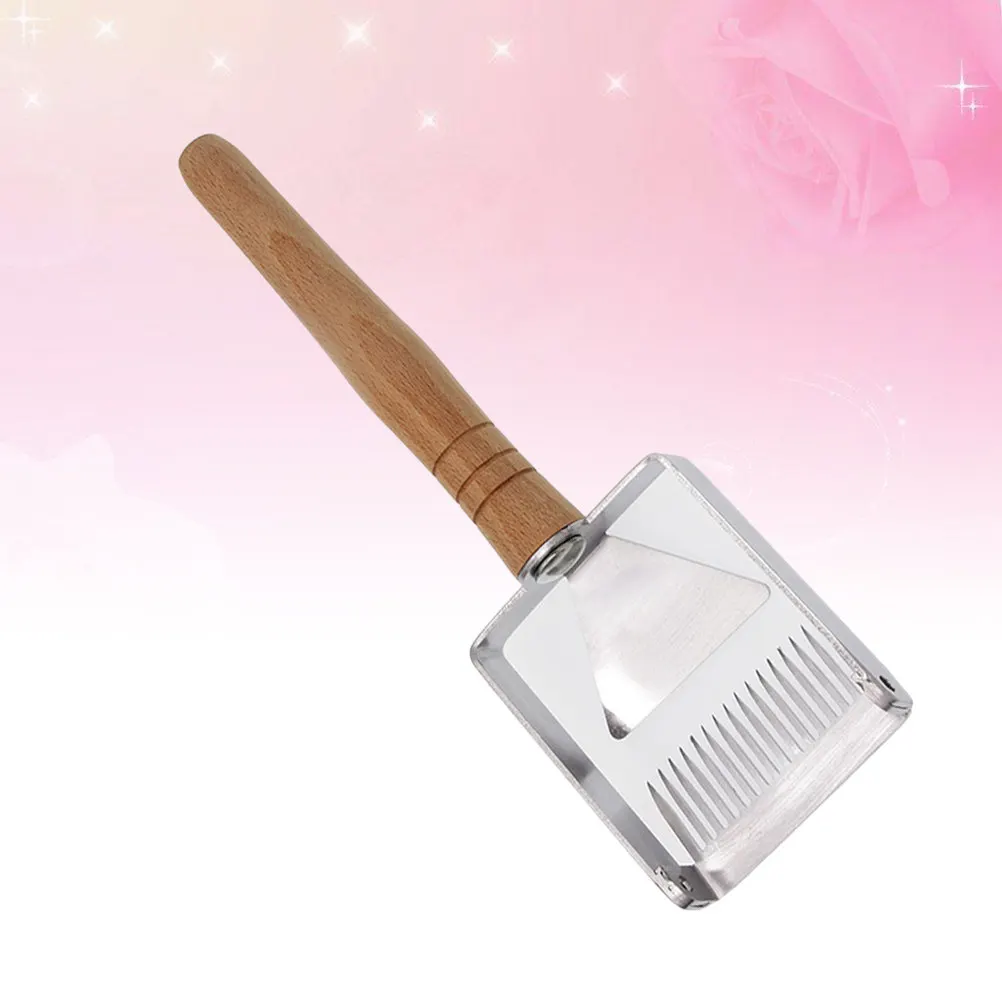 Professional Beekeeping Uncapping Fork Honeycomb Scraper Comfortable Wooden Handle Perfect for Deep Uncapping