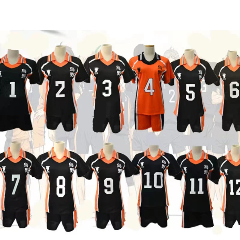 

Haikyuu Cosplay Costume Karasuno Koukou High School Volleyball Club Team Uniform Hinata Shoyo Kageyama Tobio Sportswear Jerseys