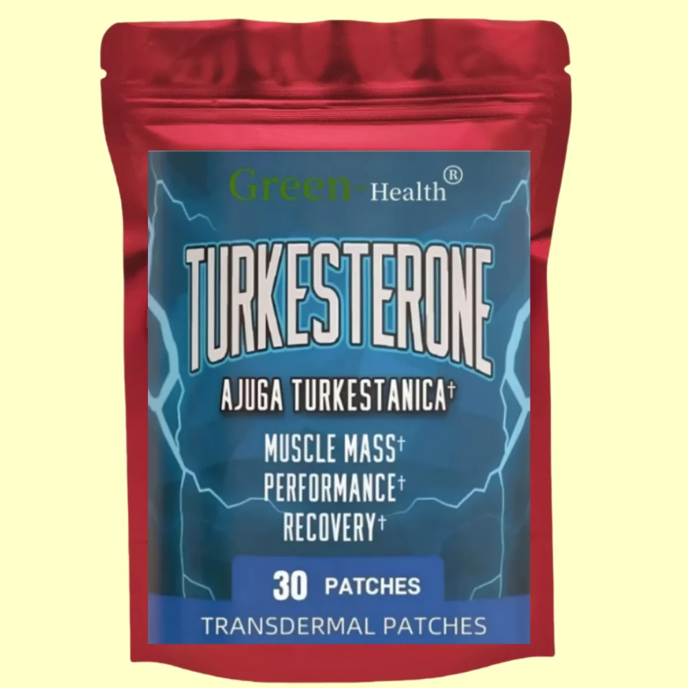 30 patchs de Turkesterone patchs transdérmiques Ajuga Turkestanica pour stimuler la masse musculaire maigre et améliorer l'exercice performant