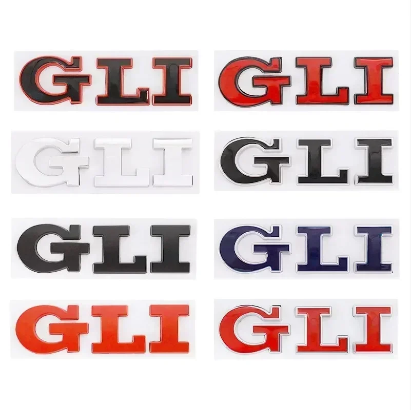 3D Metal Car Letters GLI Logo tronco posteriore griglia anteriore Badge Emblem Sticker decalcomanie per Jetta MK2 MK4 MK5 MK6 MK7 MK8