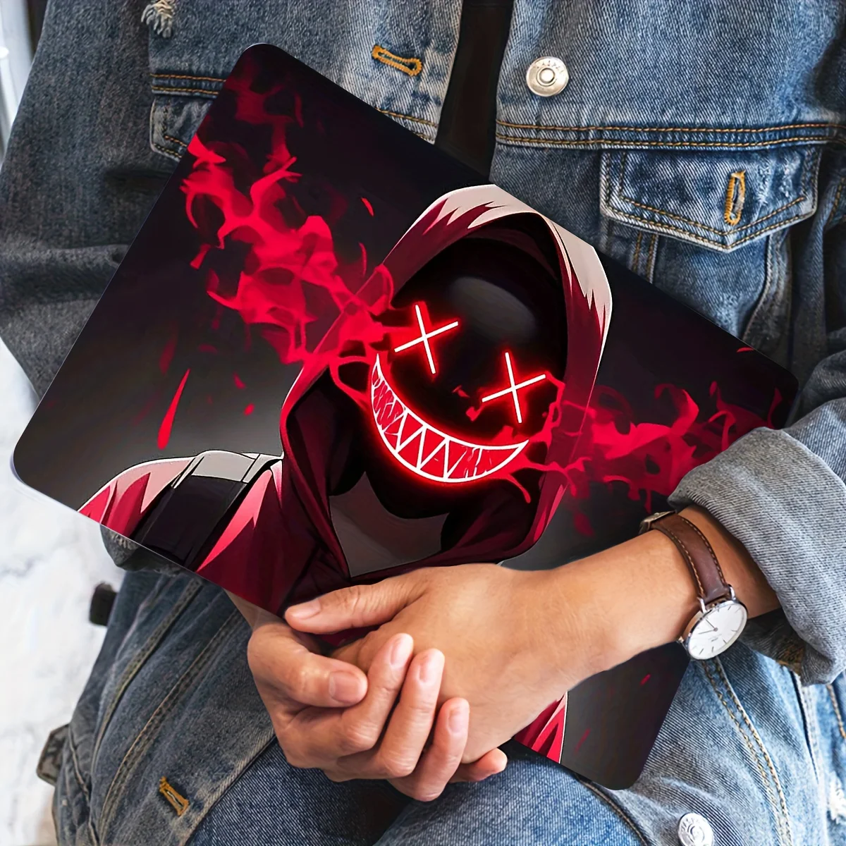 

2 упаковки, забавный чехол с гримасовым узором для ноутбука, универсальные наклейки на кожу нетбука, одноразовые наклейки на кожу ноутбука, наклейки