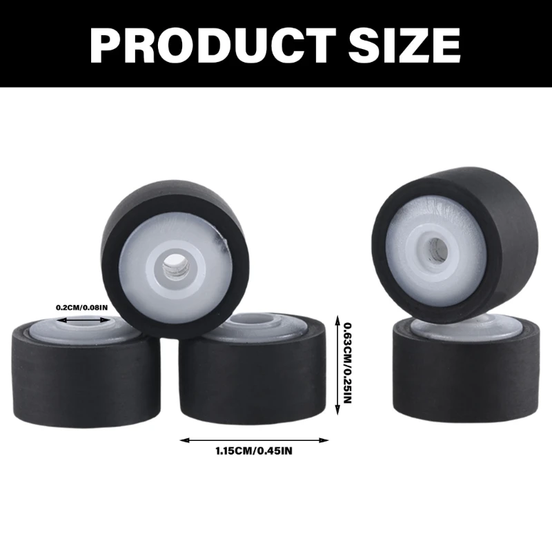 Set di 5 rulli di presa di pressione in gomma Set di pulegge per nastro a cassetta di pressione per registratori a nastro pezzi di ricambio per apparecchiature acustiche