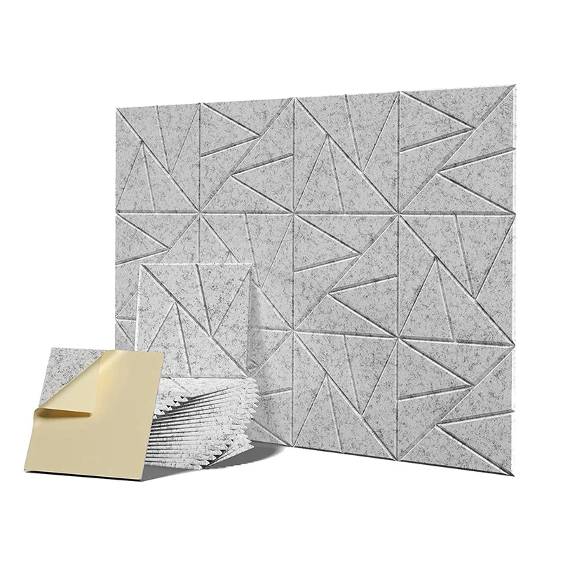 

12Pack Acoustic Panels With Self-Adhesive, 12X 12X 0.4Inch Sound Proof Foam Panels,Sound Panels High Density,