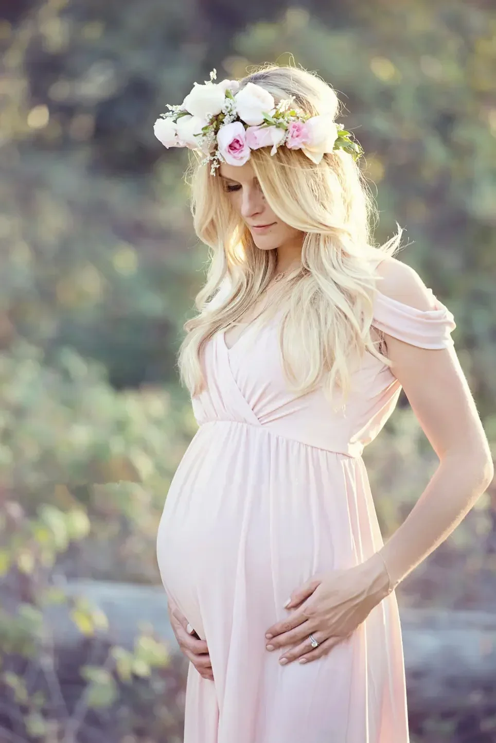 

Sexy Maternity Photography Props Long Dress For Pregnant Women Photo Shoot Split Front Pregnancy Dresses Baby Showers Maxi Gown