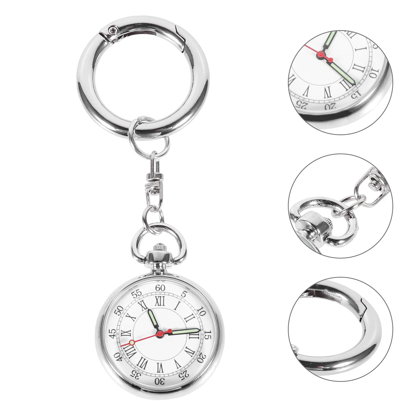 

Watch Durable Luminous Pocket Hanging Portable Quartz Movement Key Ring Watch for Nurses Key Ring Watches