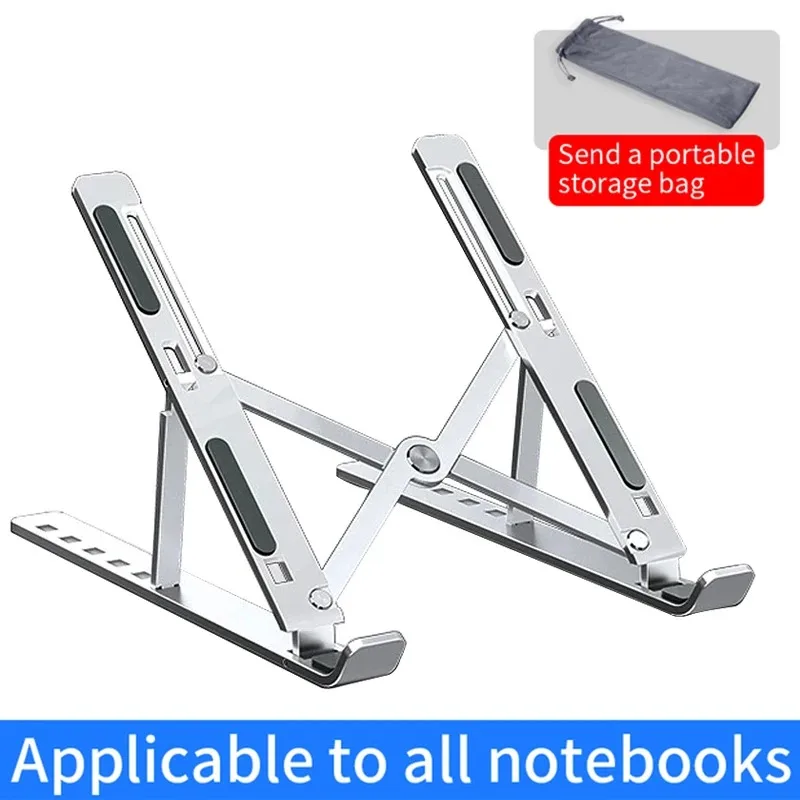 

Aluminum Alloy Laptop Holder Stand Adjustable Foldable Portable for Notebook Computer Bracket Lifting Cooling Holder Non-slip