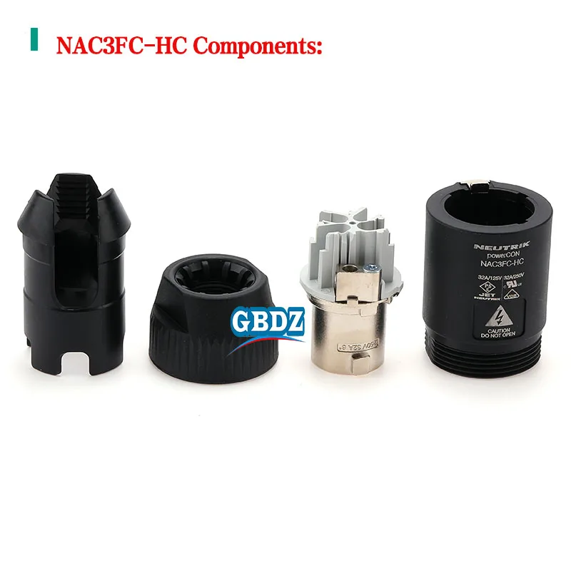 Neutrik's PowerCON 32 A 250V 3 Pole Cable Connector Plug / Socket NAC3FC-HC Professional LED Large Screen Lighting and Audio