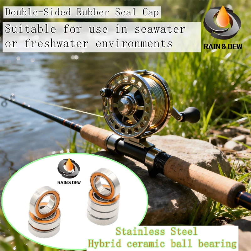 

Гибридный керамический подшипник, 10 шт., спиннинговые рыболовные катушки из нержавеющей приманки SMR95 SMR104 SMR105 SMR115 S623 S693 SMR63 SMR128