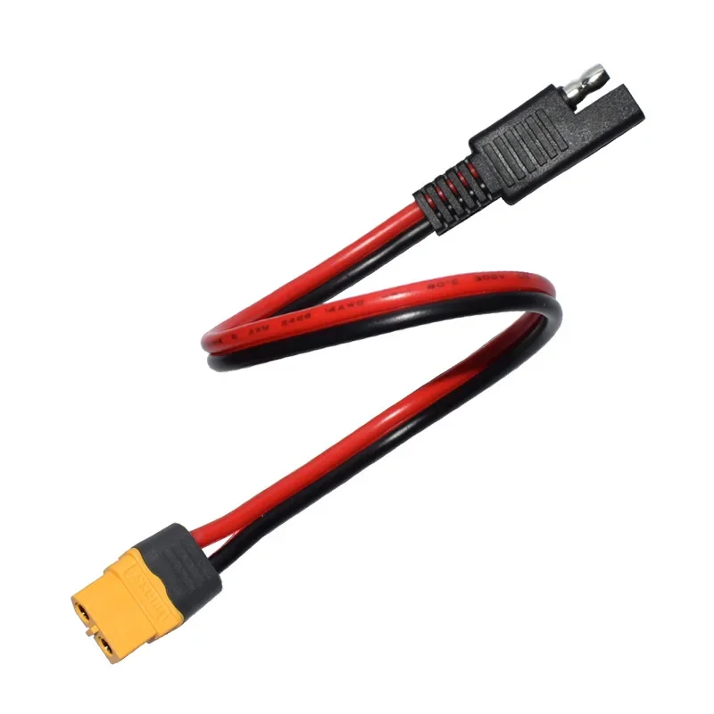 30cm SAE to XT60 Connector Adapter 14AWG Cable with SAE Reverse Adapter for Portable Power Station & Solar Generator