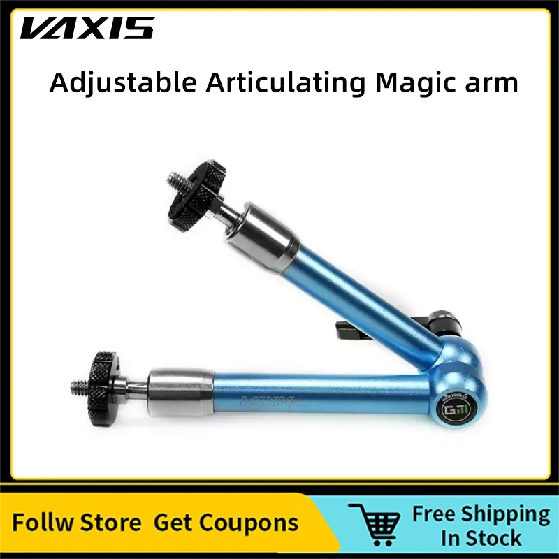 

Vaxis Adjustable Articulating Magic arm Noga arm 11" with Both 1/4" or 1/4" and 3/8" Thread Screw for LCD Monitor/LED Lights