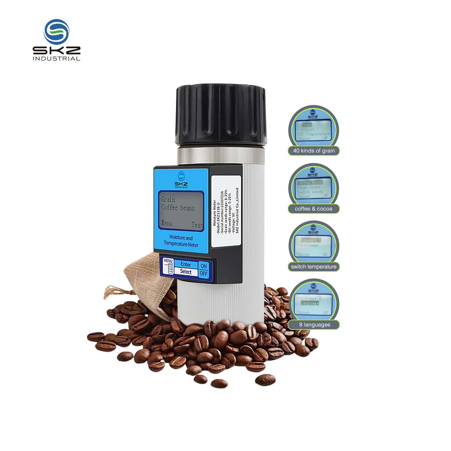 Cashew Grain Moisture Meter, Coffee Bean Hygrometer, Agricultural Specialized Instruments