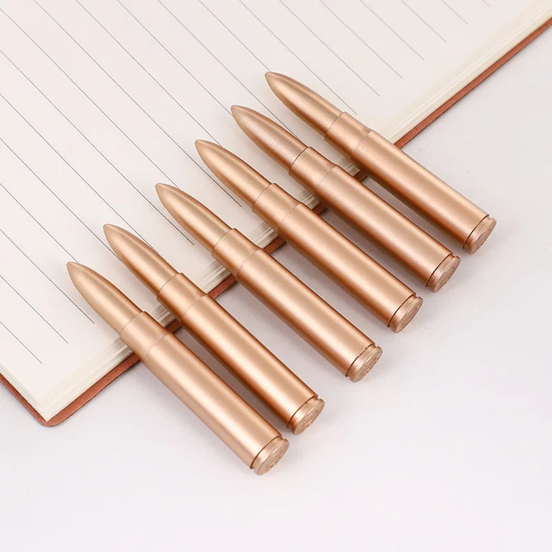 Criativo Retro Bala Em Forma De Caneta Esferográfica Simulação Arma Caneta Promoção Pequeno Presente Papelaria School Supplies Gel Pen