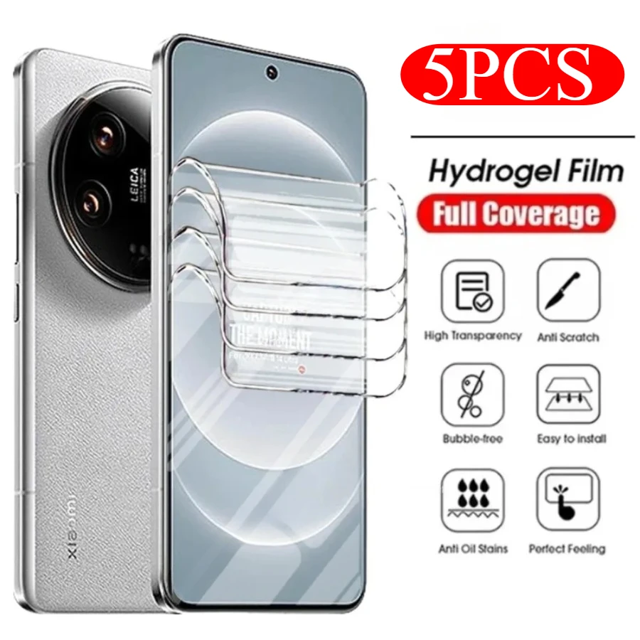 

5Pcs HD/Privacy Hydrogel Film for Xiaomi 15 14 Ultra 13T 12T 11T 12 13 Pro Screen Protector for Xiaomi 14 12X 11 12 13 Lite Film