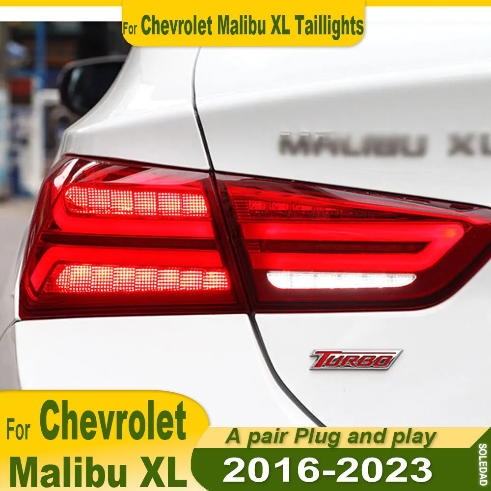 Car LED Tail lights For Chevrolet Malibu XL 2016-2021 Sequential Indicator Dynamic Animation Rear Lamps Assembly Plug and play