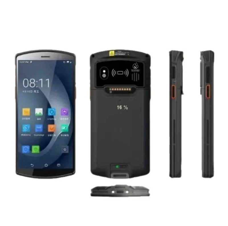 Enterprise Android Data Collector Smart Handheld Terminal Full Screen PDA Barcode Scanner for Express Logistics Warehouse