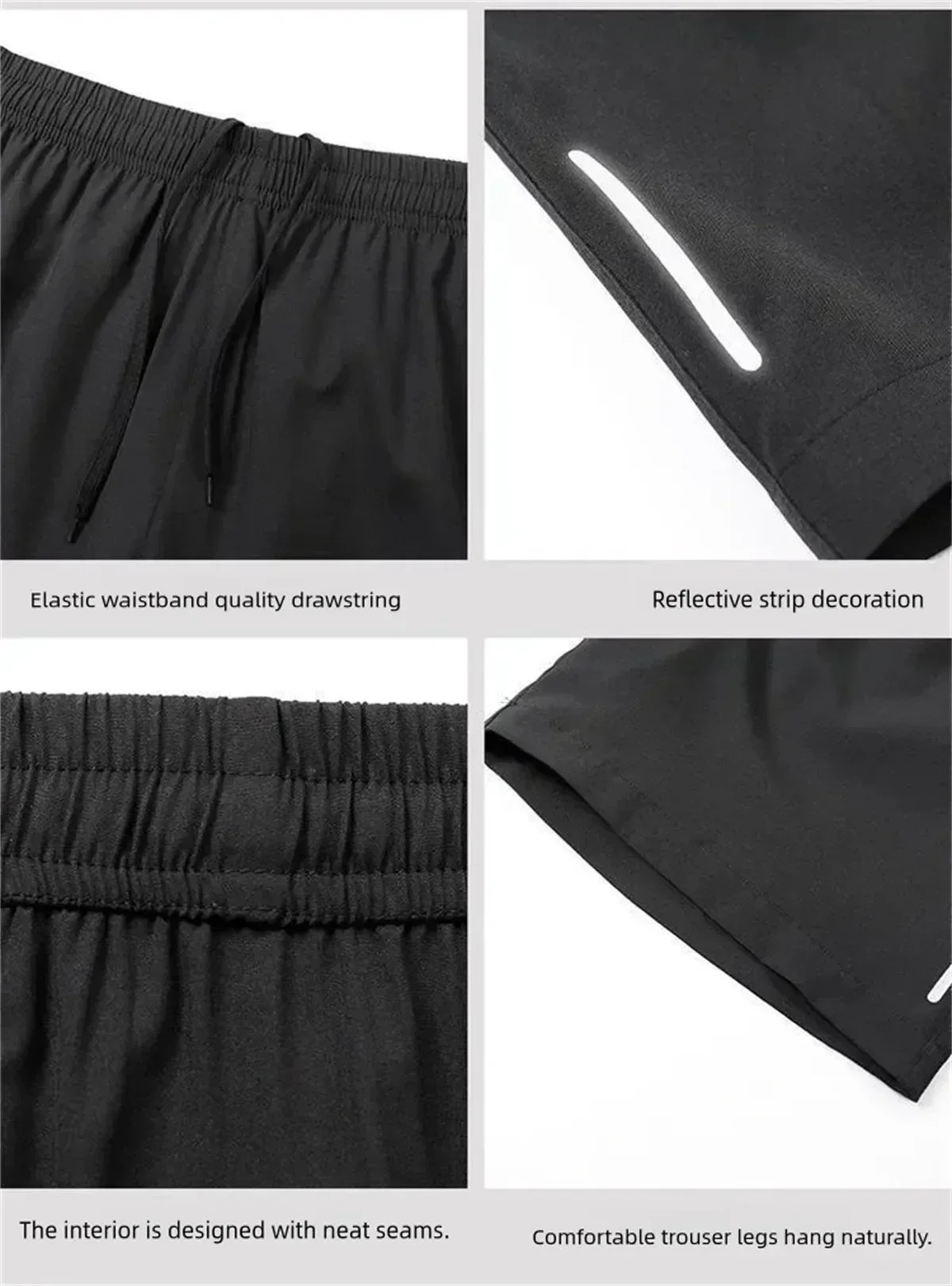 Mens Summer Quick Dry Athletic Work Shorts Casual Hiking Pants Shorts with Zipper Pockets Loose Fit Plus Size Outdoor Trousers