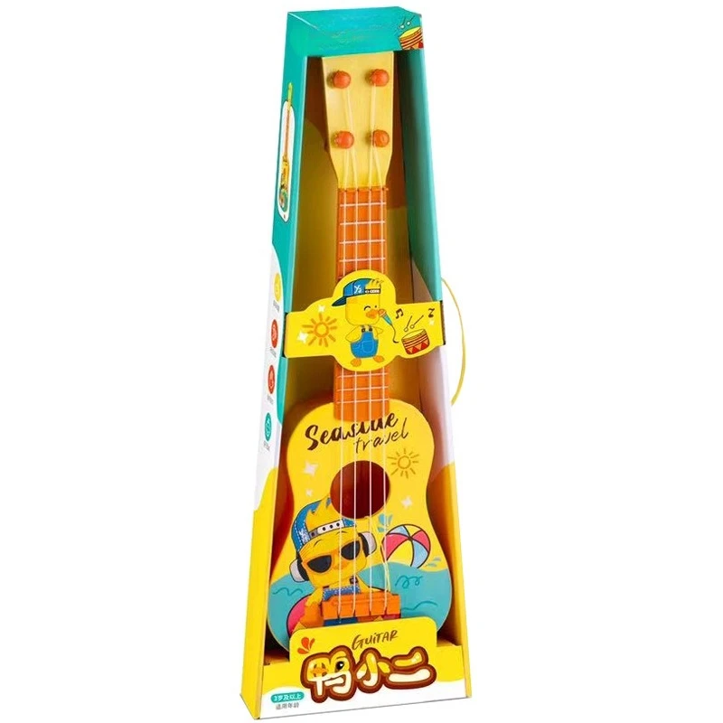 Jouet de guitare musicale éducatif pour enfants, Instrument de dessin animé jouable pour cadeaux de maternelle
