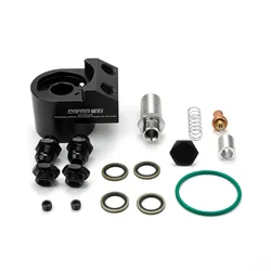 Engine Radiator Adapter Oil Cooler Filter Sandwich Plate Thermostat Adaptor GT86 BRZ AN8 AN10 Aluminum Alloy CNC