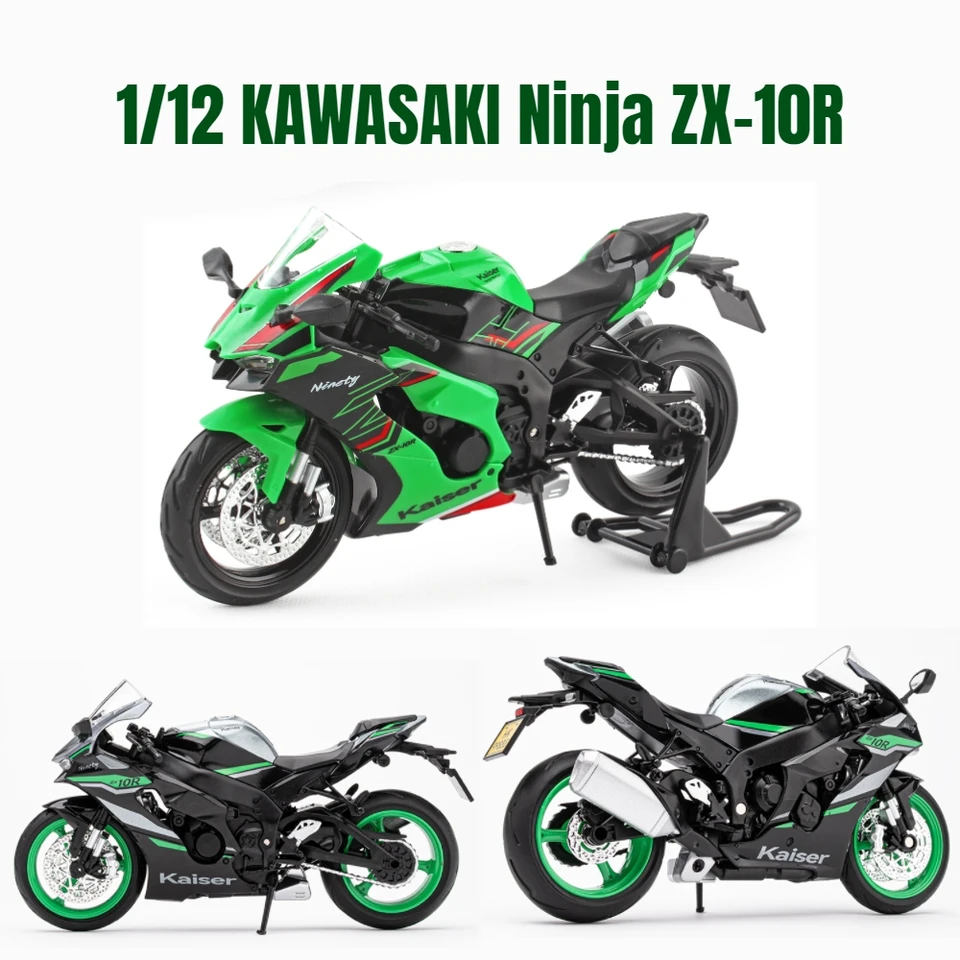 1/12 KAWASAKI Ninja ZX-10R Toy Motorcycle Diecast Metal Model