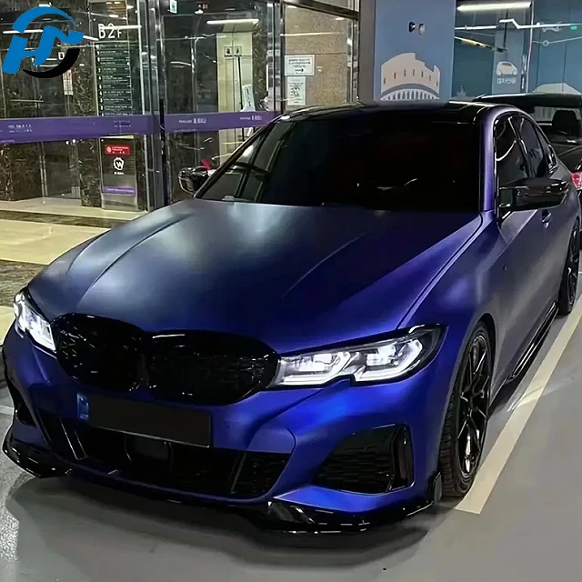 Pellicola Vinilica Adesiva Cromata Opaca Metallizzata Viola Premium in PET TPU per Rivestimento Auto e Decorazione Interni
