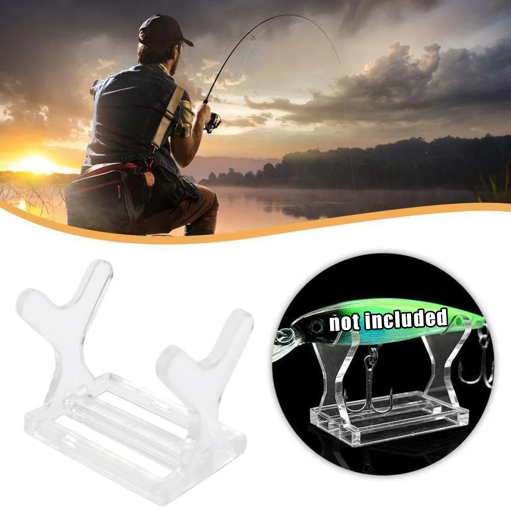 

Acrylic Fishing Lure Display Stand Bait Holder Shelf Support Rack for Fishing Store Decoration Lure Storage Organizer