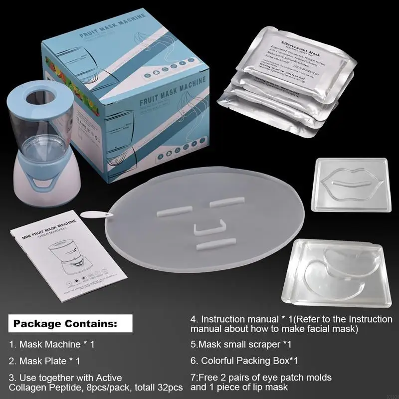 Máquina fabricante rosto 1set para tratamento máscara DIY Fruit natural máscaras vegetais Spa Ferramenta a