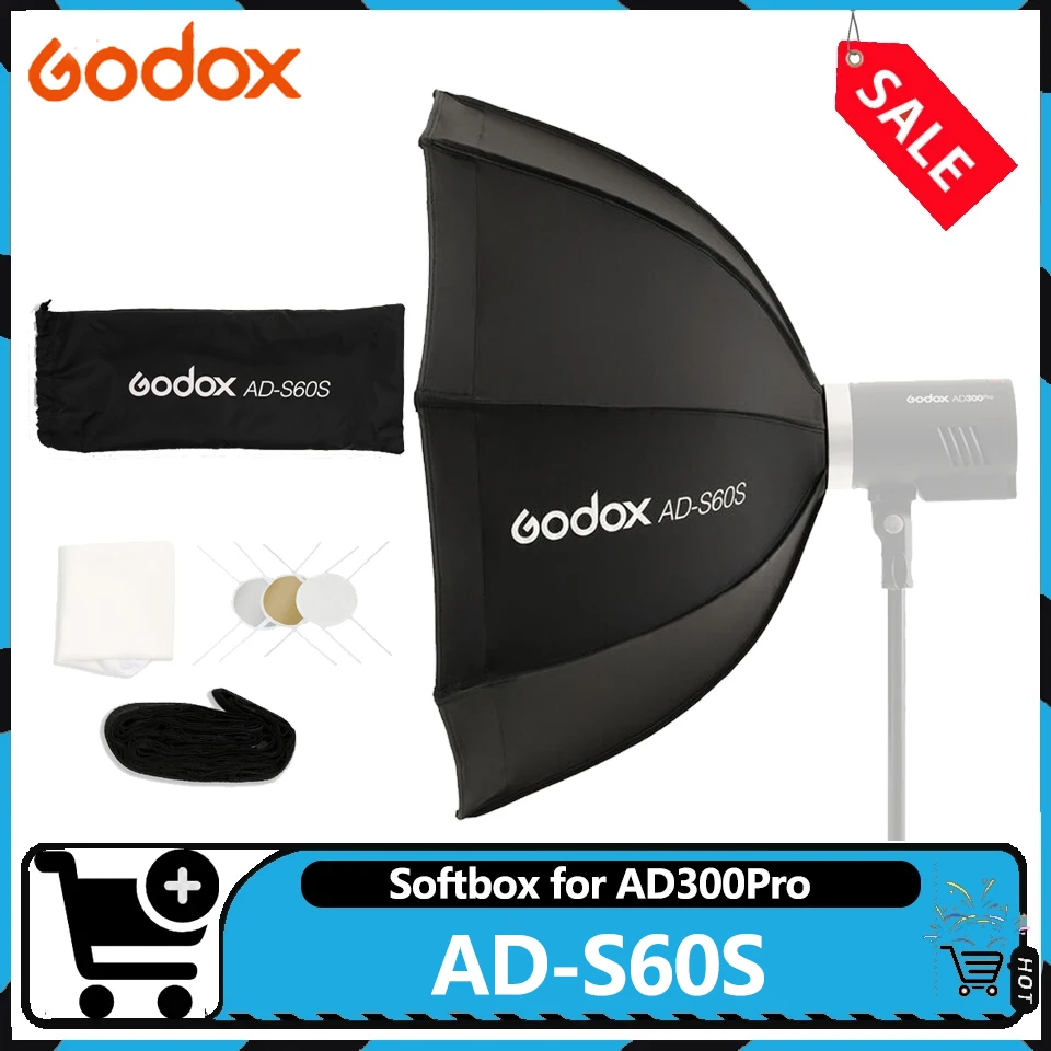 Godox AD-S60S 60-см быстросъемный софтбокс, специализированные аксессуары для ML60/ML60BI AD300Pro AD300Pro II